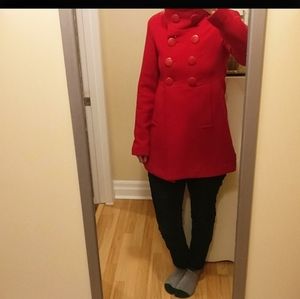 Vintage-inspired wool-blend coat